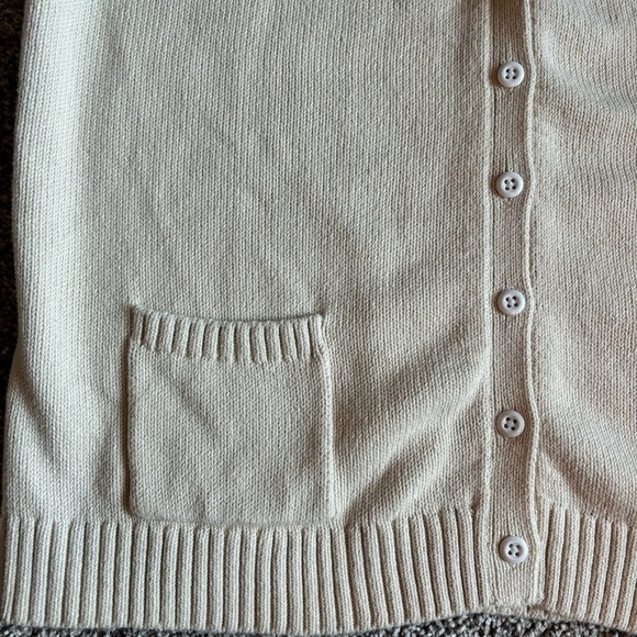 Lands End Cream Colored Button Front Cardigan Women’s Size XL - Picture 10 of 10
